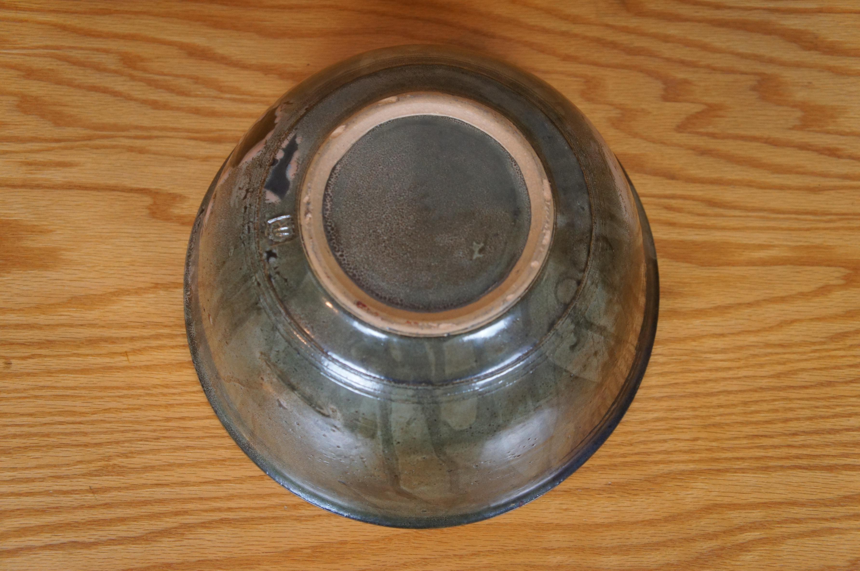 Grès Inger Rokkjaer - Bol de centre de table en grès cuit Raku danois - 11
