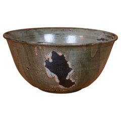 Inger Rokkjaer Danish Raku Fired Stoneware Centerpiece Bowl 11"