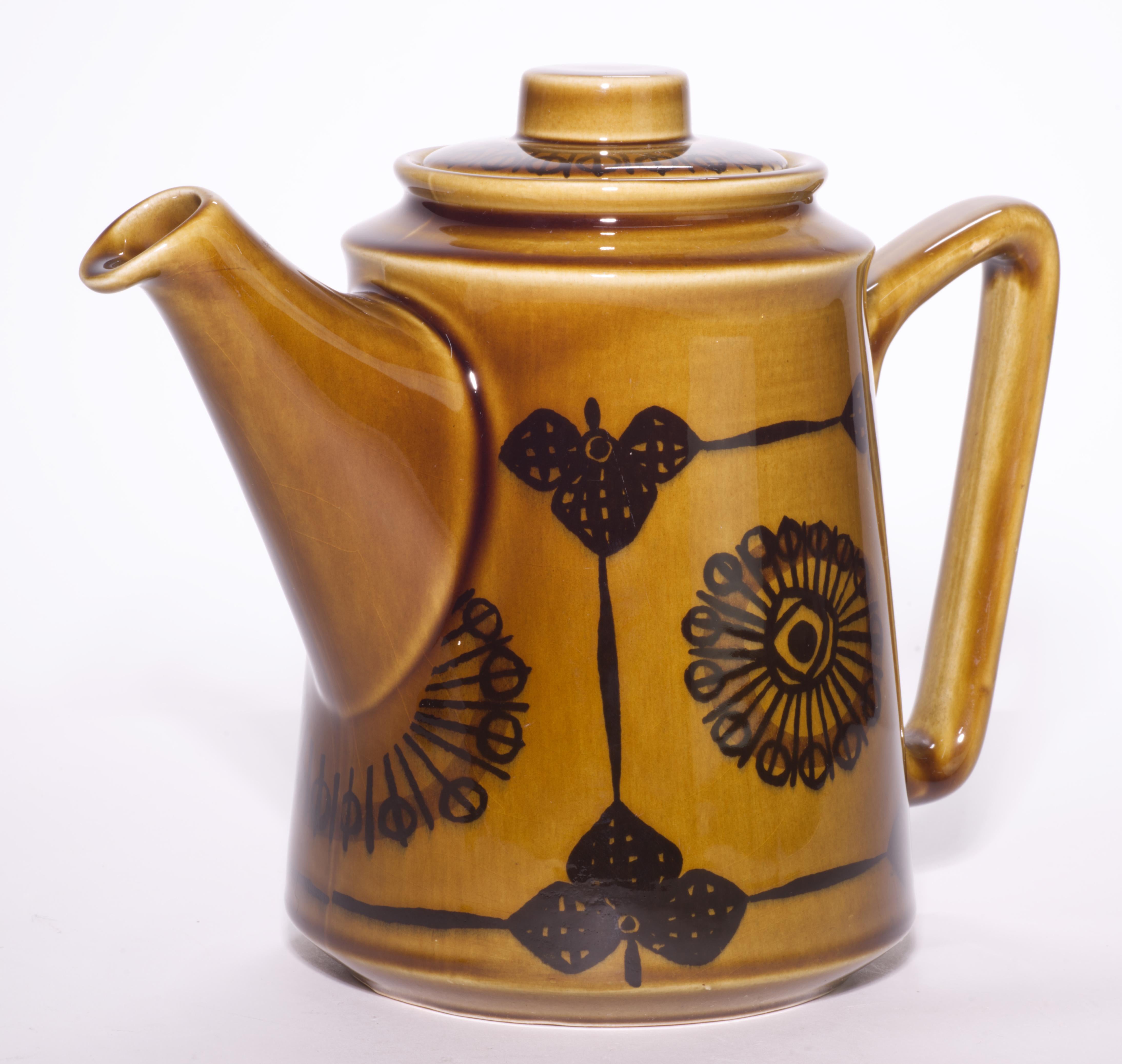 Glazed Inger Waage for Stavangerflint Norway Sera Teapot, Scandinavian Modern 1960s For Sale