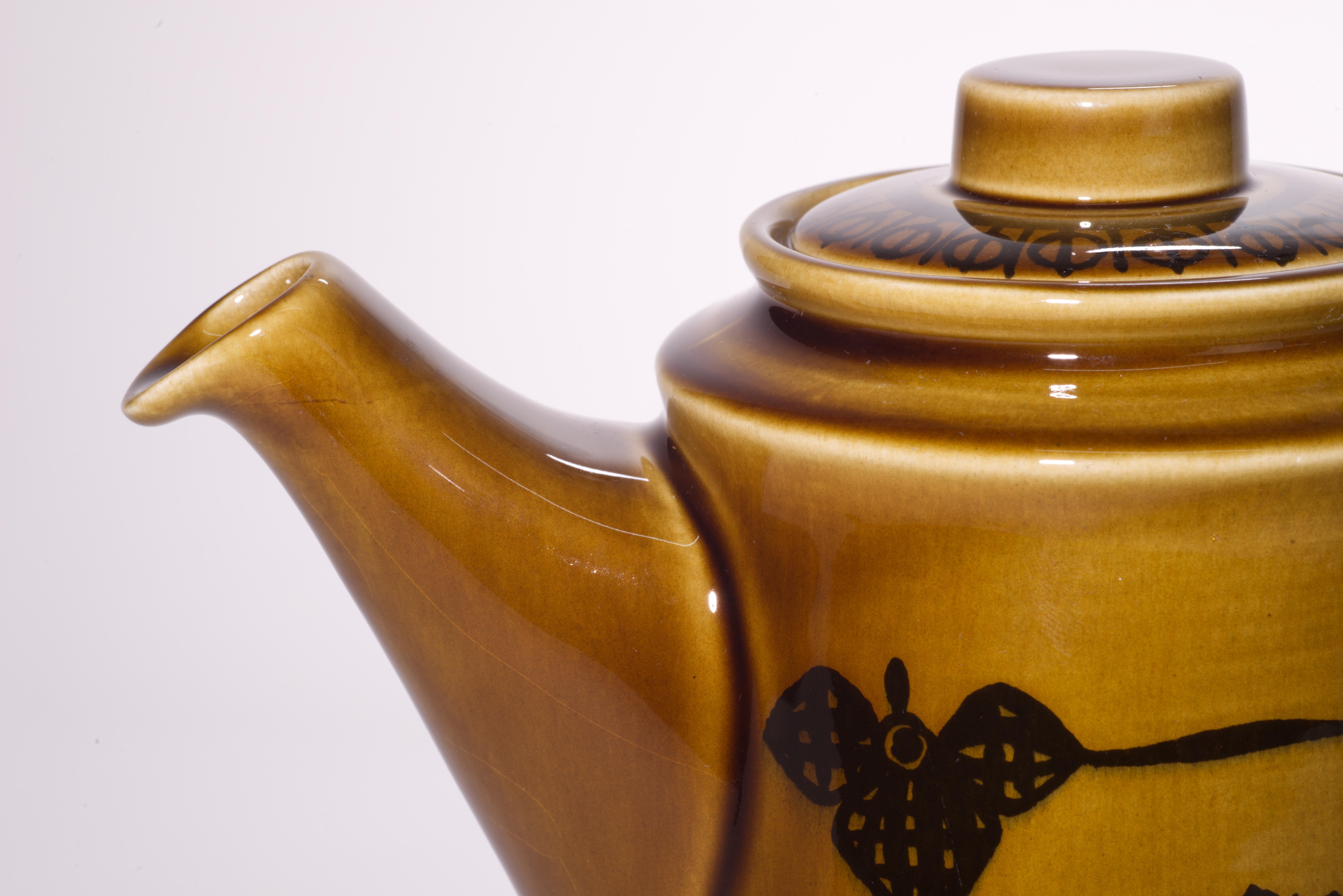 Ceramic Inger Waage for Stavangerflint Norway Sera Teapot, Scandinavian Modern 1960s For Sale
