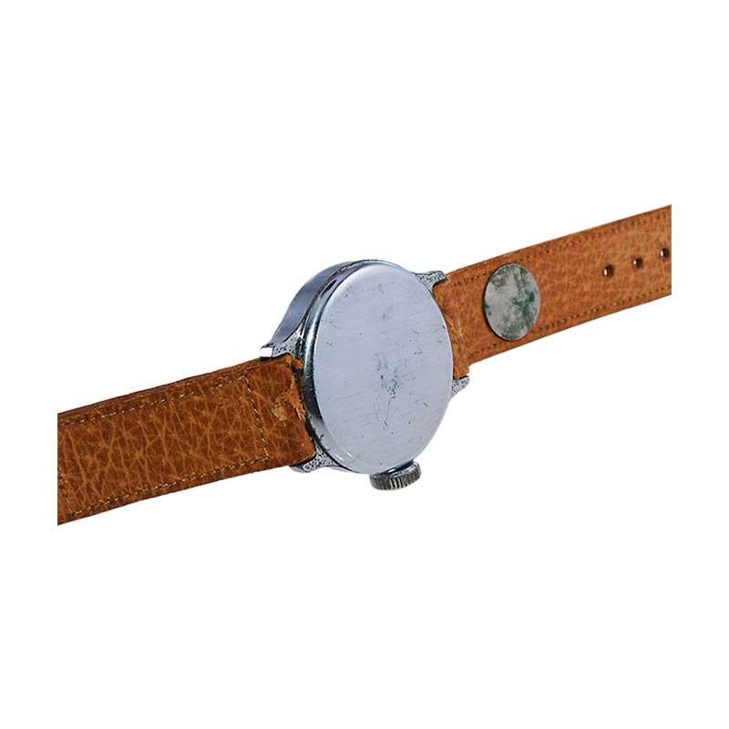 Rare montre Art Déco Boy Scout avec bracelet de boussole d'origine d'Ingersoll en vente 5