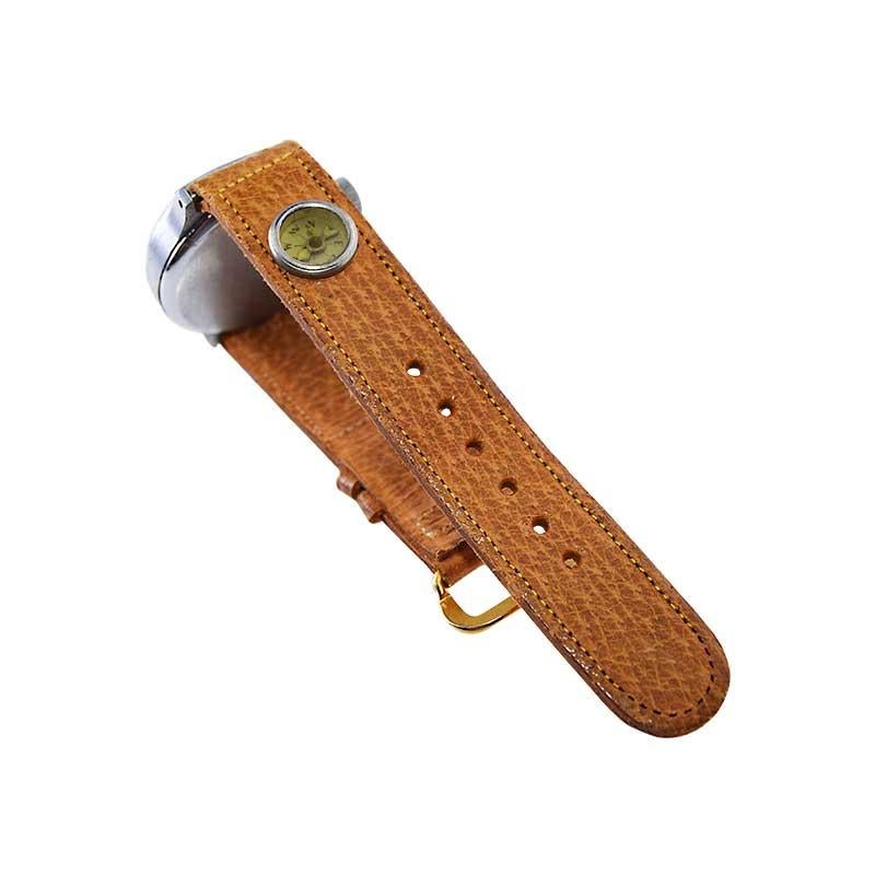 Rare montre Art Déco Boy Scout avec bracelet de boussole d'origine d'Ingersoll en vente 3