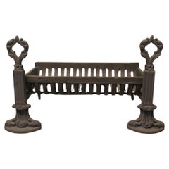 Inglenook Fire Grate on Andirons This attractive Iron Log Grate