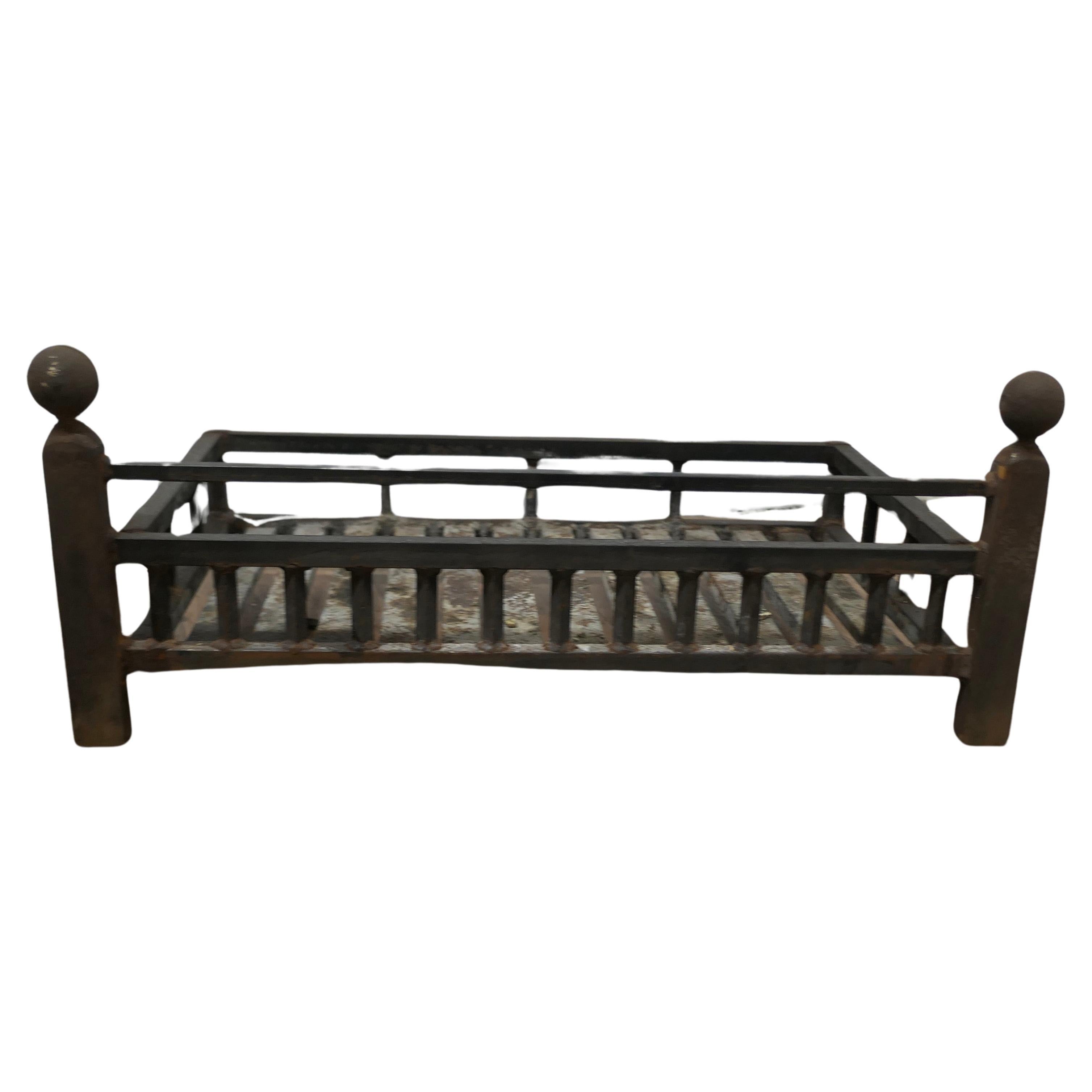 Inglenook Iron Fire Grate    The grate is made in iron with rails all around 