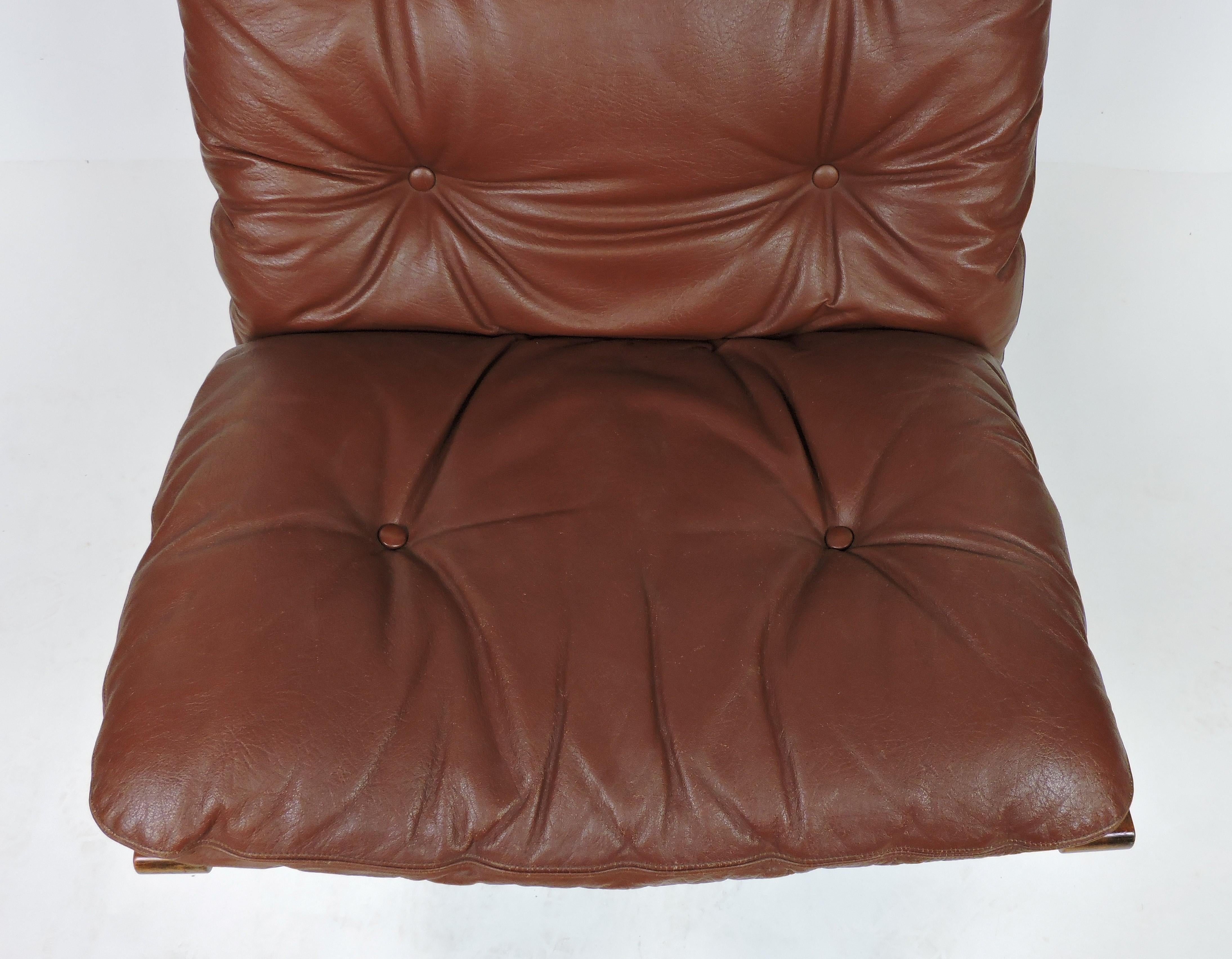 Ingmar Relling Danish Modern Siesta High Back Sling Lounge Chair by Westnofa 3