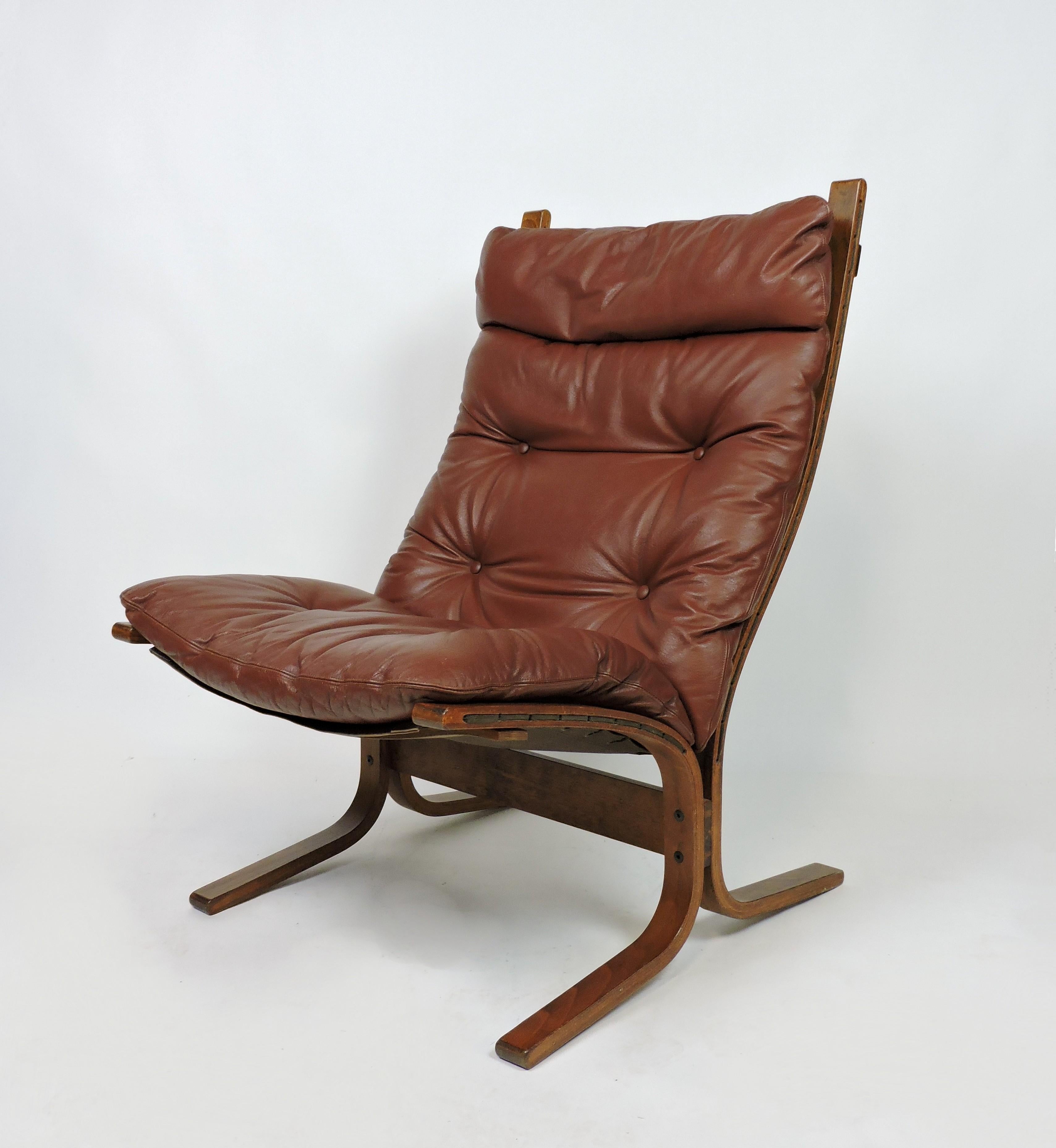Scandinavian Modern Ingmar Relling Danish Modern Siesta High Back Sling Lounge Chair by Westnofa