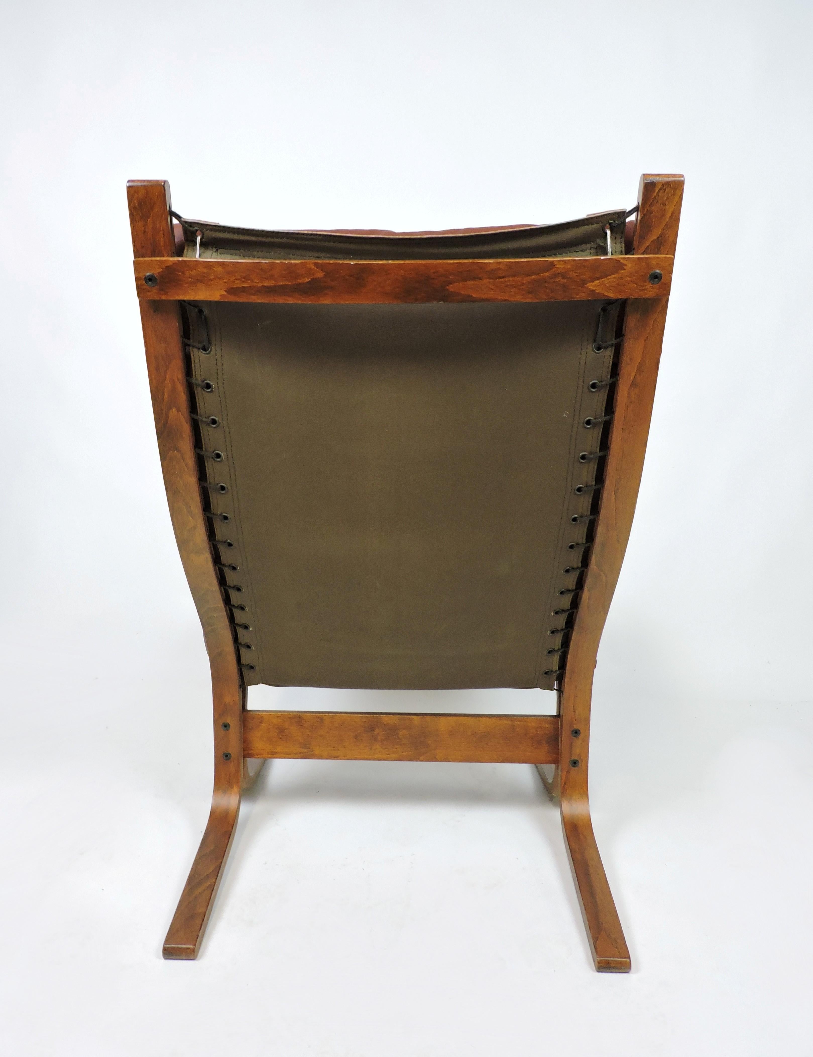 Late 20th Century Ingmar Relling Danish Modern Siesta High Back Sling Lounge Chair by Westnofa