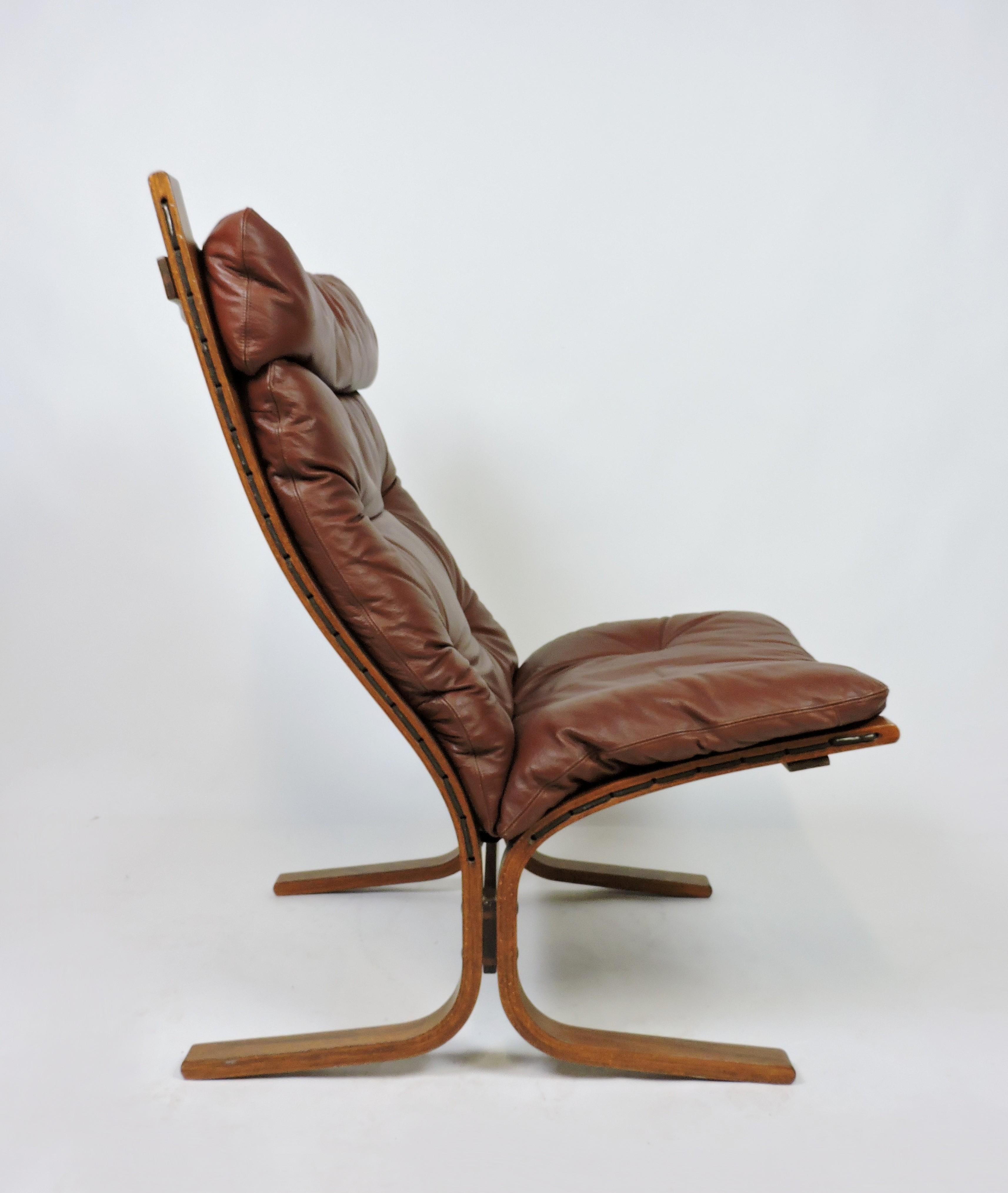 Ingmar Relling Danish Modern Siesta High Back Sling Lounge Chair by Westnofa 1