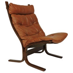 Ingmar Relling Danish Modern Siesta High Back Sling Lounge Chair by Westnofa