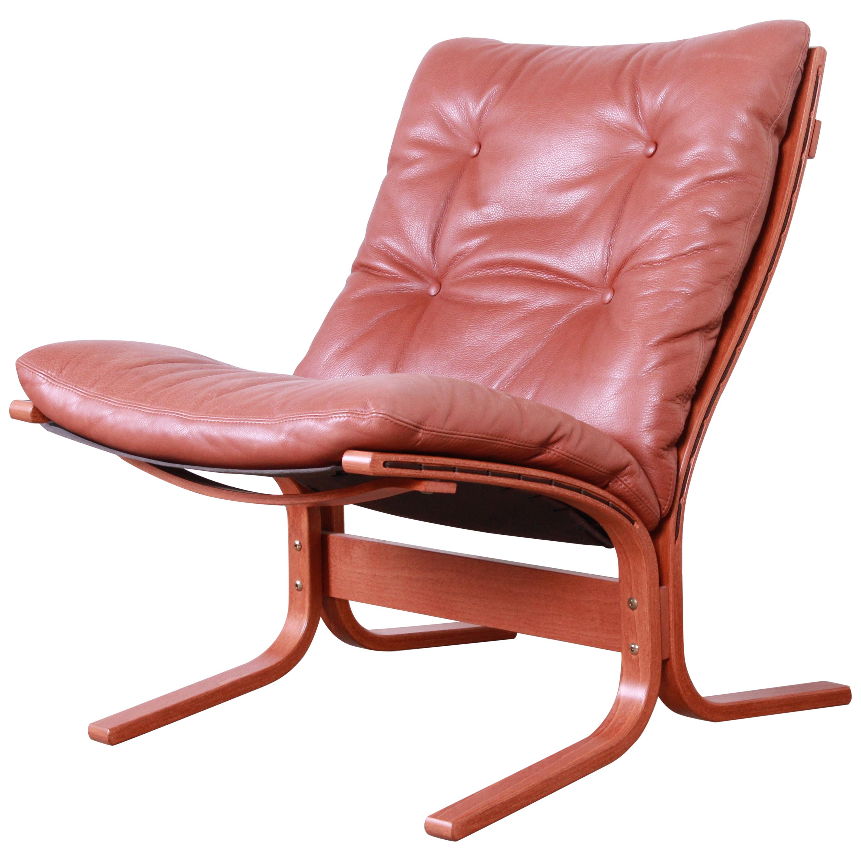 Ingmar Relling for Westnofa Bentwood Teak and Leather Siesta Lounge Chair