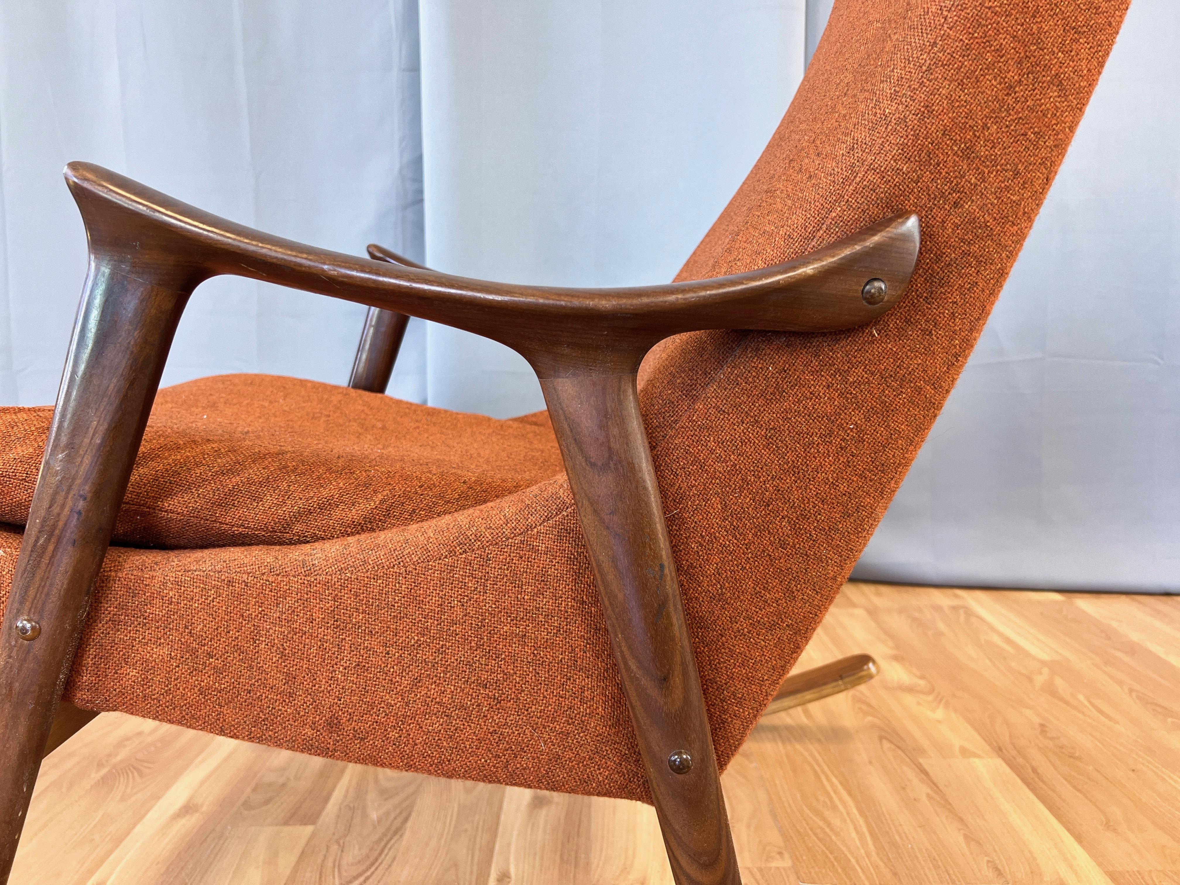 Ingmar Relling for Westnofa High-Back Sculptural Teak Rocking Chair, 1960s 3