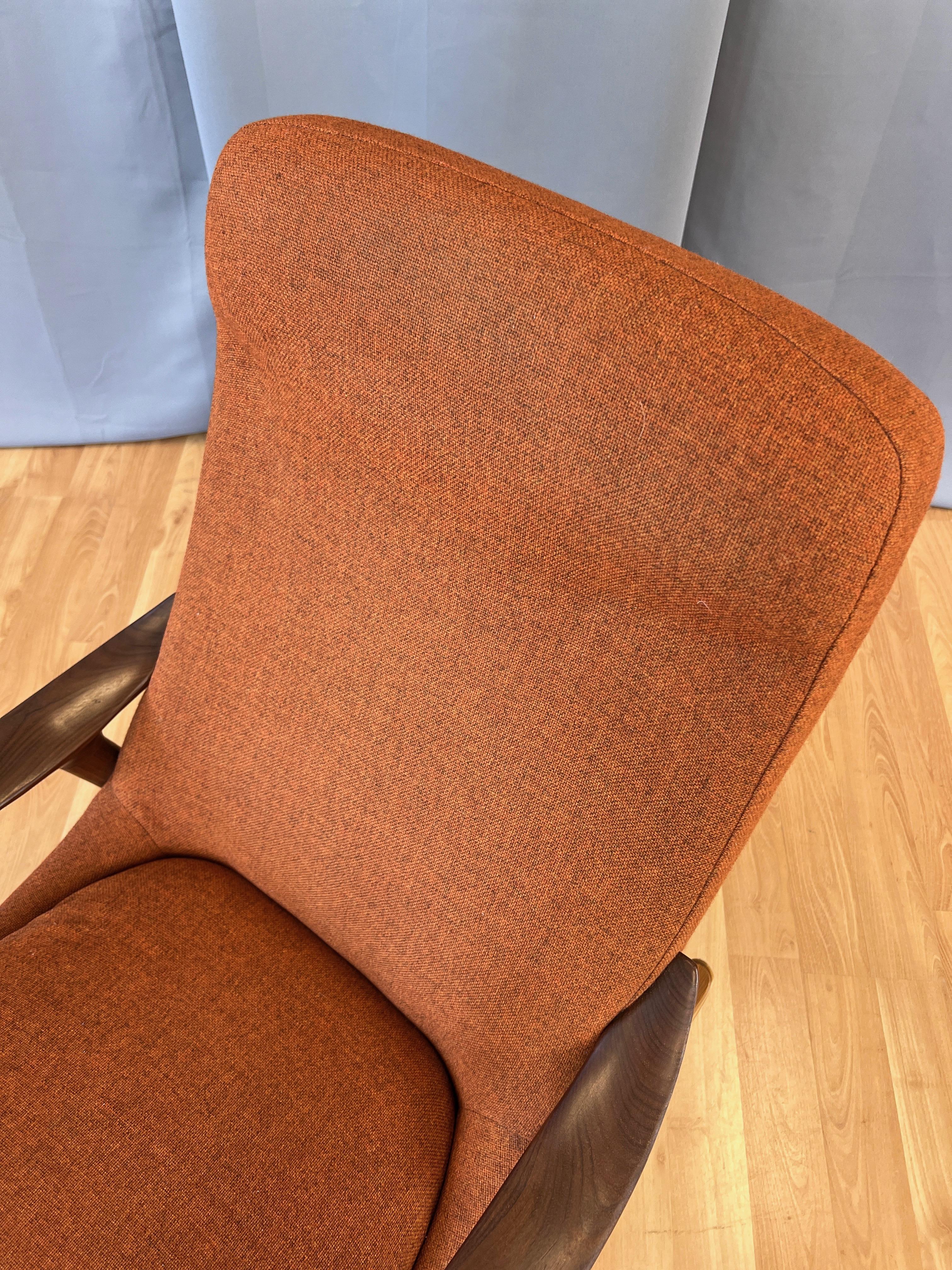 Ingmar Relling for Westnofa High-Back Sculptural Teak Rocking Chair, 1960s 9