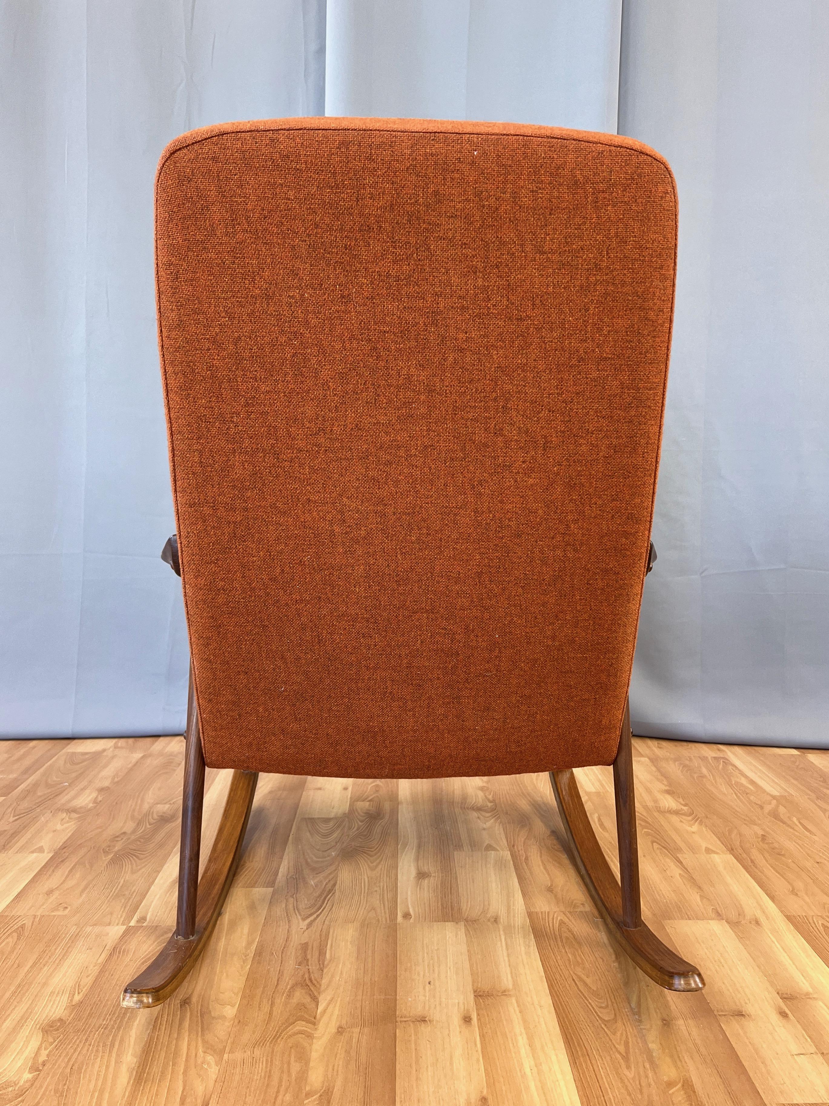 Ingmar Relling for Westnofa High-Back Sculptural Teak Rocking Chair, 1960s For Sale 1