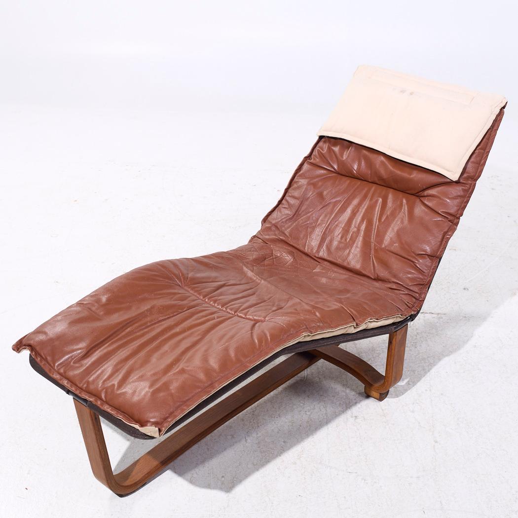 Ingmar Relling per Westnofa MCM Chaise reversibile in pelle e lana in vendita 4