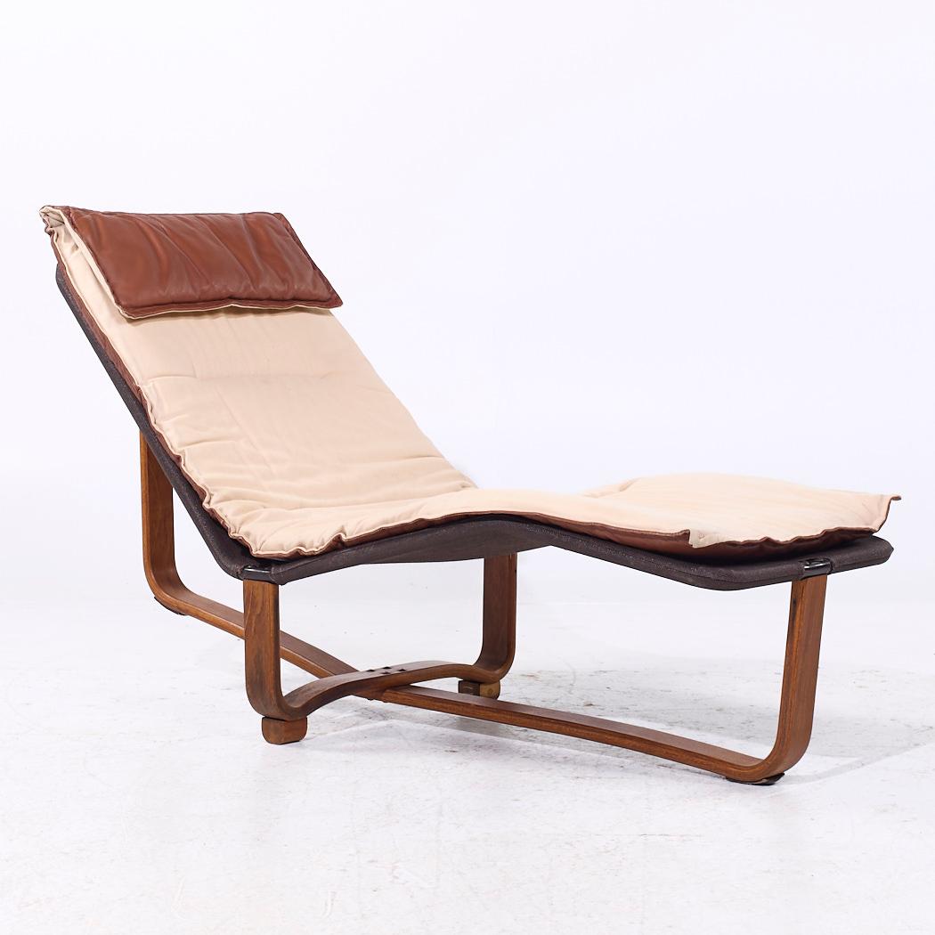 Ingmar Relling per Westnofa MCM Chaise reversibile in pelle e lana in vendita 3