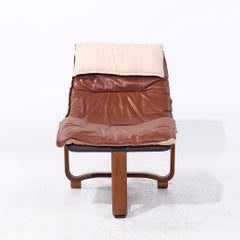 Ingmar Relling for Westnofa MCM Reversible Leather and Wool Bentwood Chaise