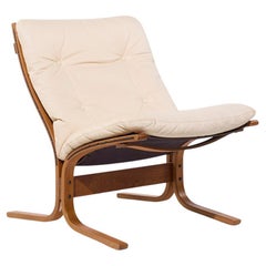 Ingmar Relling for Westnofa MCM Siesta Norwegian White Leather Bentwood Chair