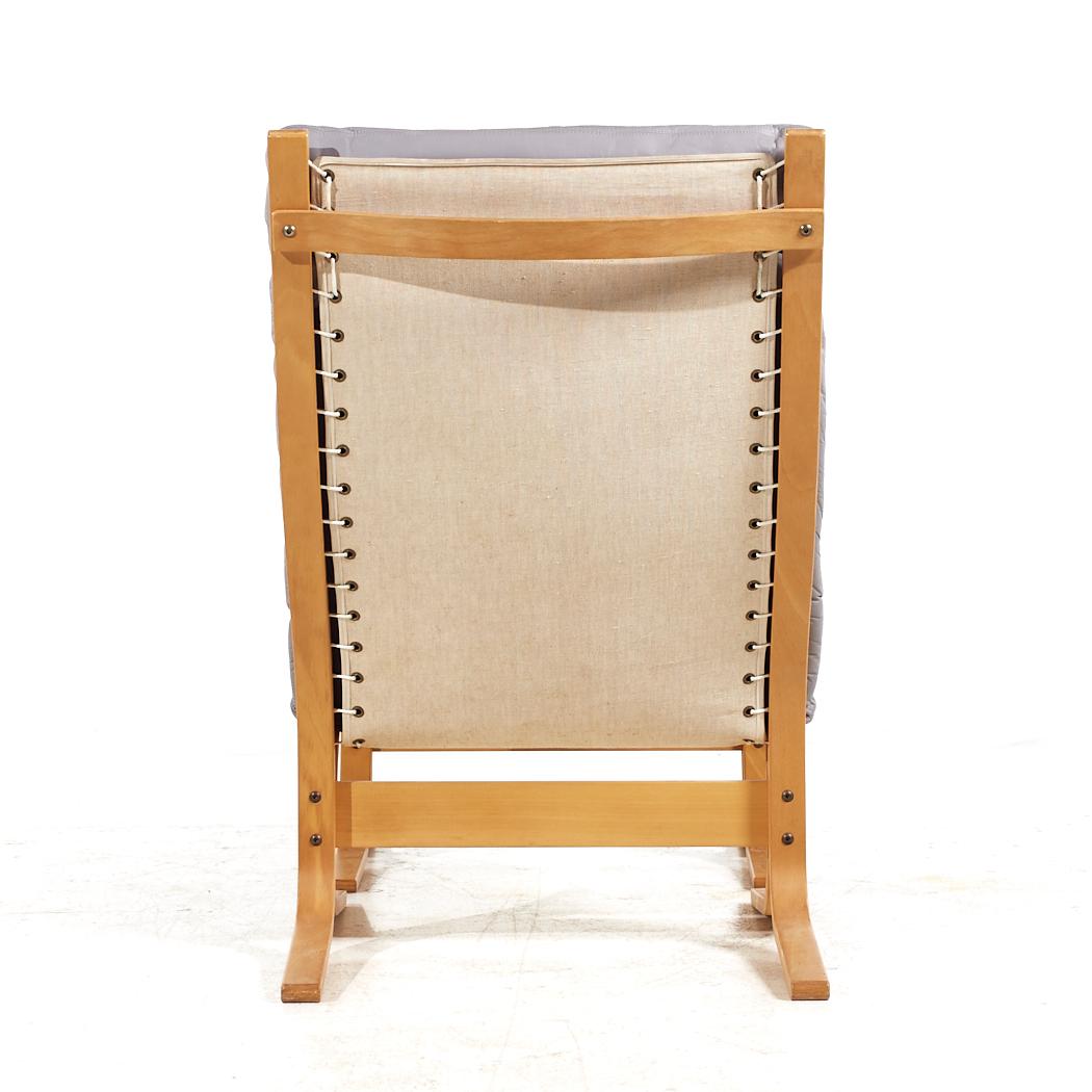 Ingmar Relling for Westnofa Mid Century Leather Siesta Lounge Chair with Ottoman (Chaise longue en cuir du milieu du siècle avec ottoman) Bon état - En vente à Countryside, IL