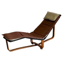 Ingmar Relling for Westnofa Siesta Lounge Chair Reversible Leather Teak Norway
