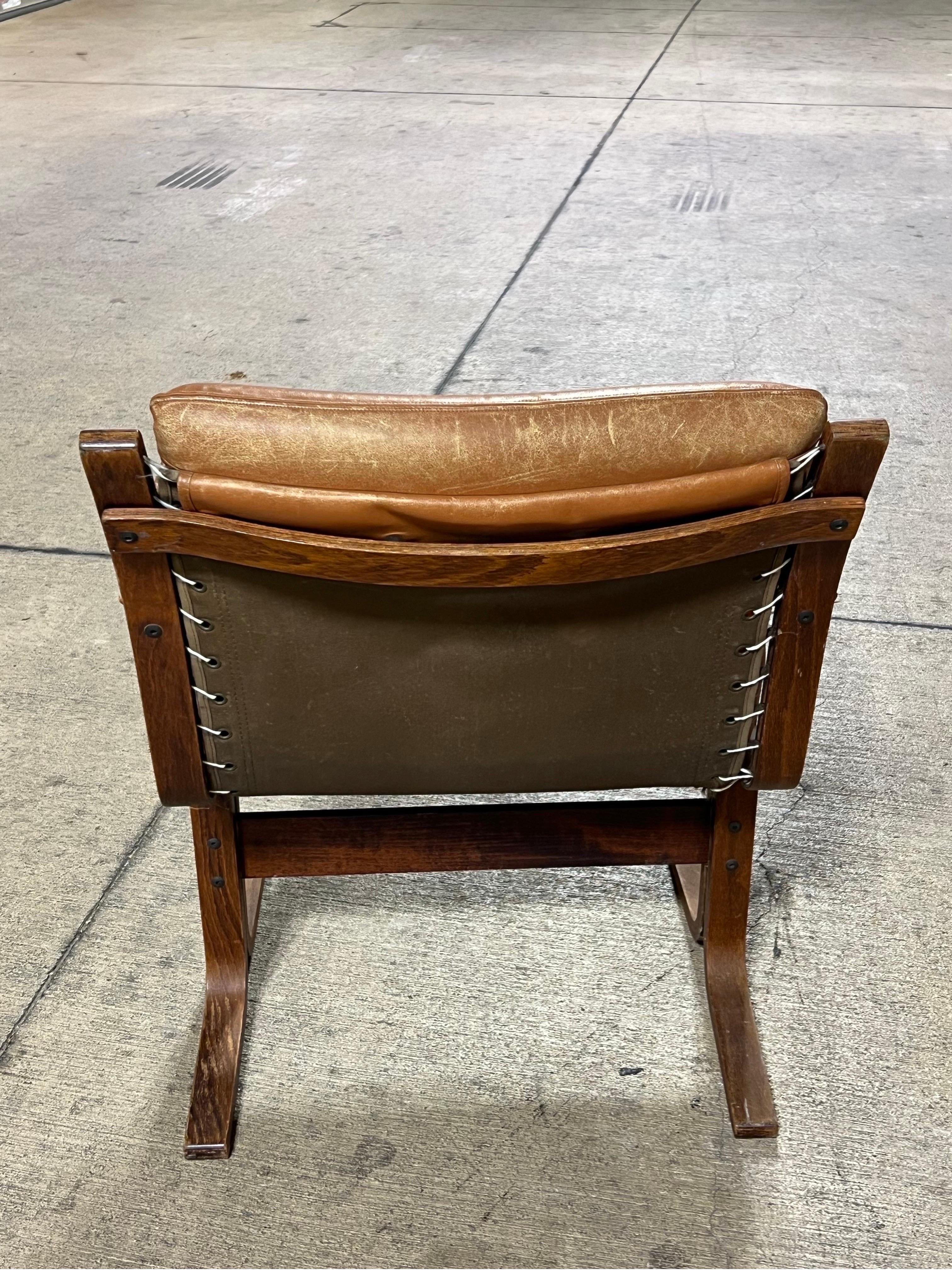 Ingmar Relling for Westnofa Siesta Mid Century Leather Lounge Chair 3