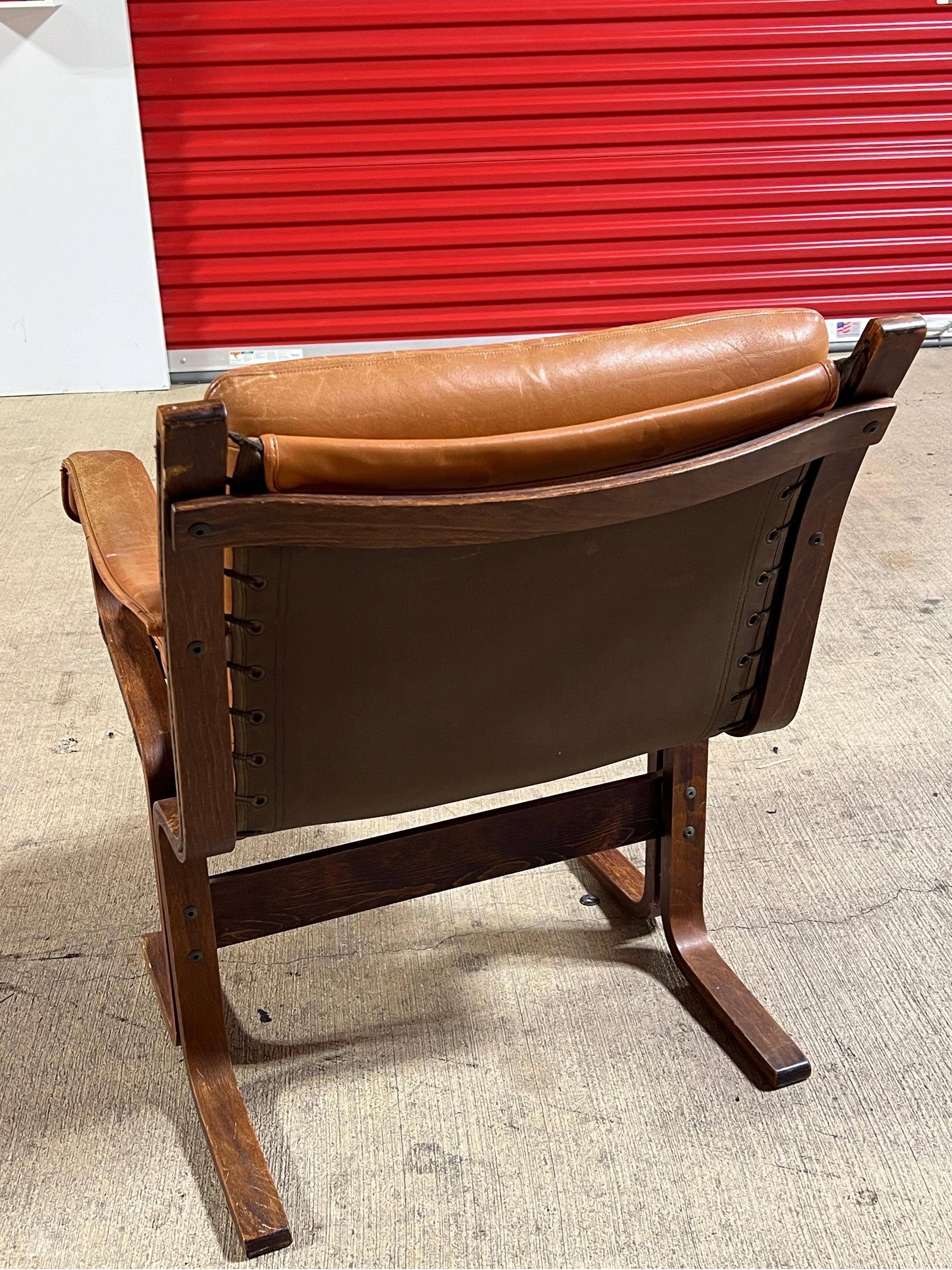 Ingmar Relling for Westnofa Siesta Mid Century Leather Lounge Chair 4