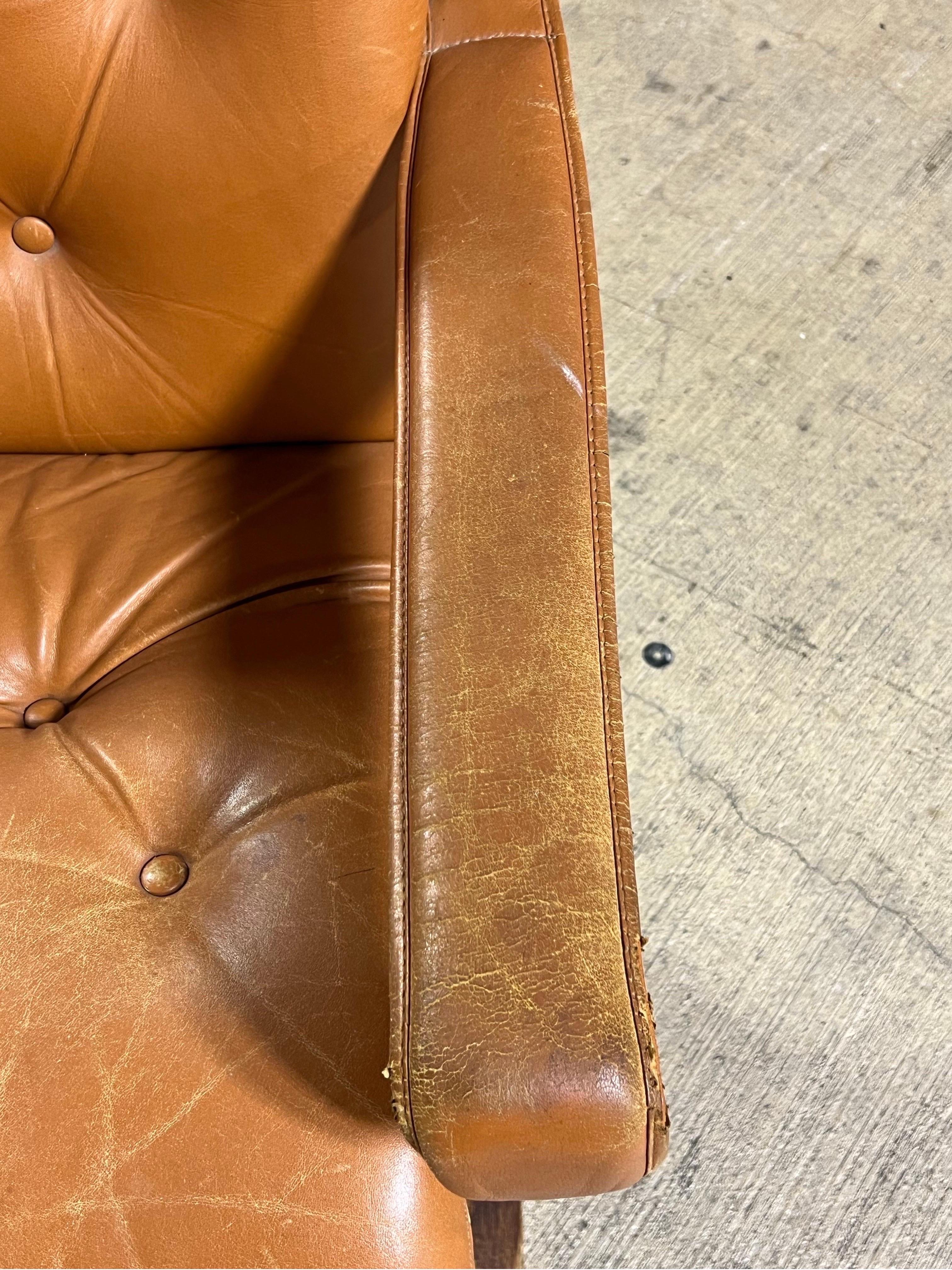 Mid-Century Modern Ingmar Relling for Westnofa Siesta Mid Century Leather Lounge Chair