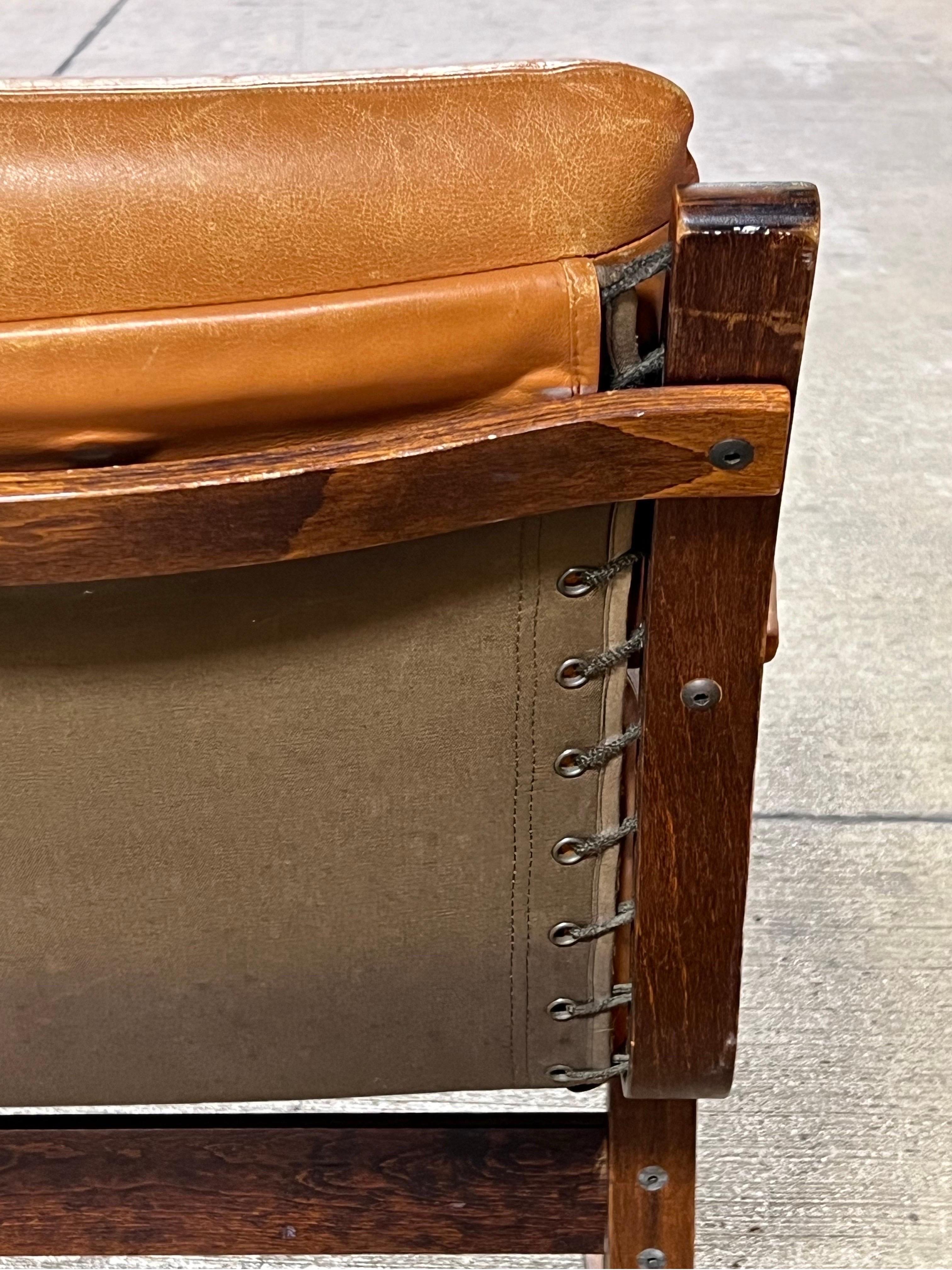 Ingmar Relling for Westnofa Siesta Mid Century Leather Lounge Chair 2
