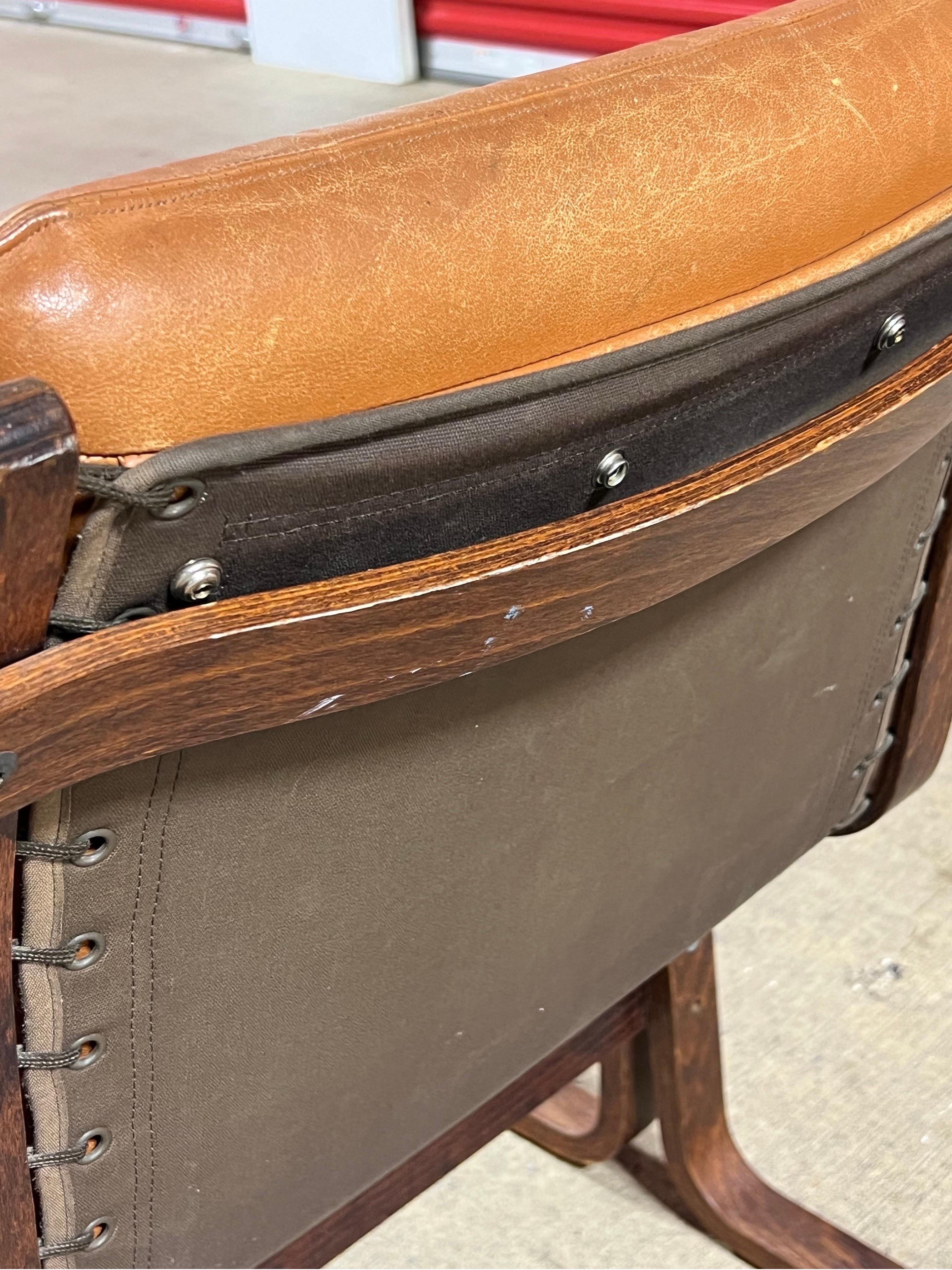 Ingmar Relling for Westnofa Siesta Mid Century Leather Lounge Chair 2
