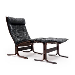 Ingmar Relling Ledersessel "Siesta" mit Ottomane