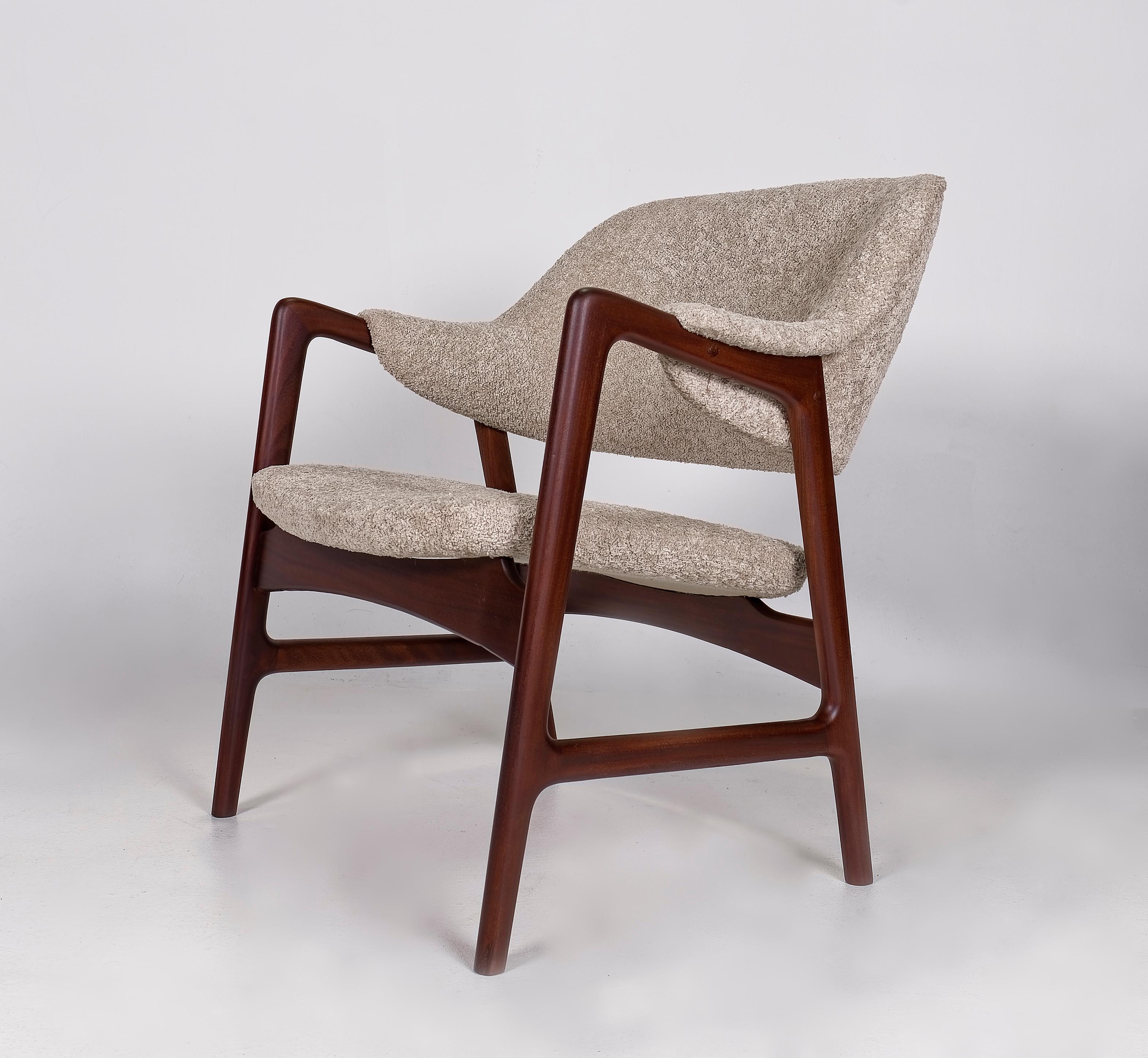 Ingmar Relling Lounge Chair for Westnofa, 1960s, Boucle For Sale 1
