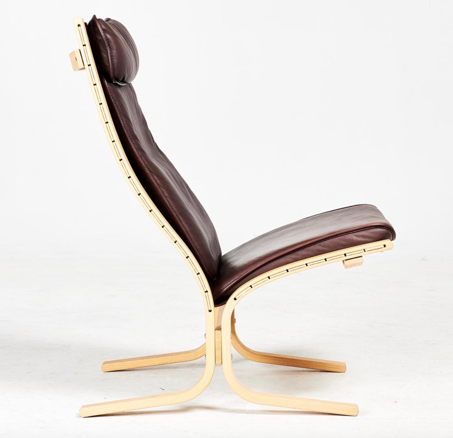 Mid-Century Modern Ingmar Relling fauteuil de salon Siesta, édition Flora, dossier haut en vente