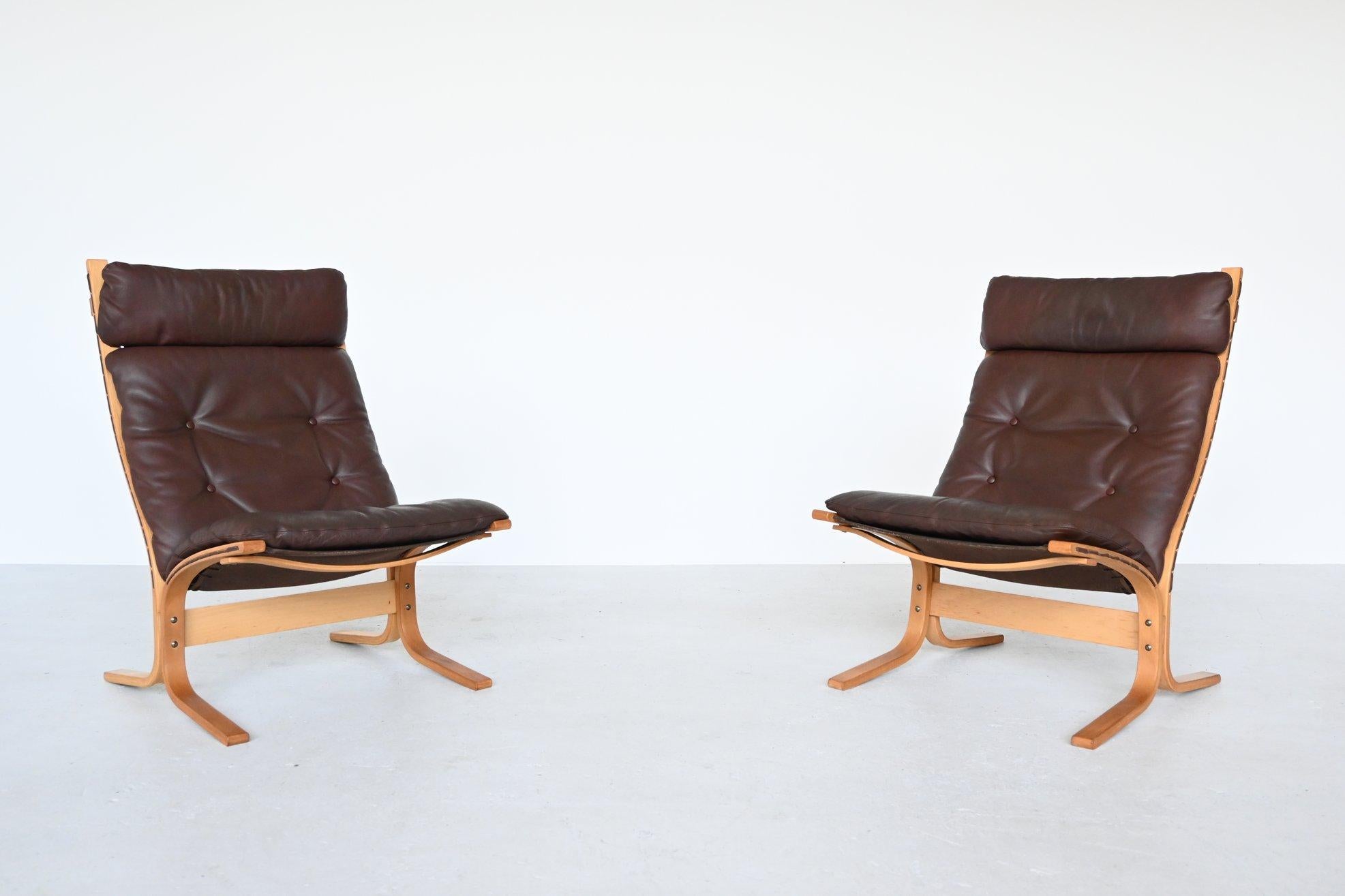 Norwegian Ingmar Relling Siesta Lounge Chairs set Westnofa, Norway, 1960
