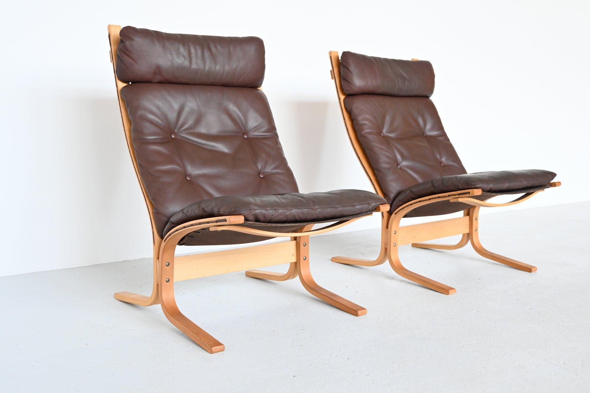 Mid-20th Century Ingmar Relling Siesta Lounge Chairs set Westnofa, Norway, 1960