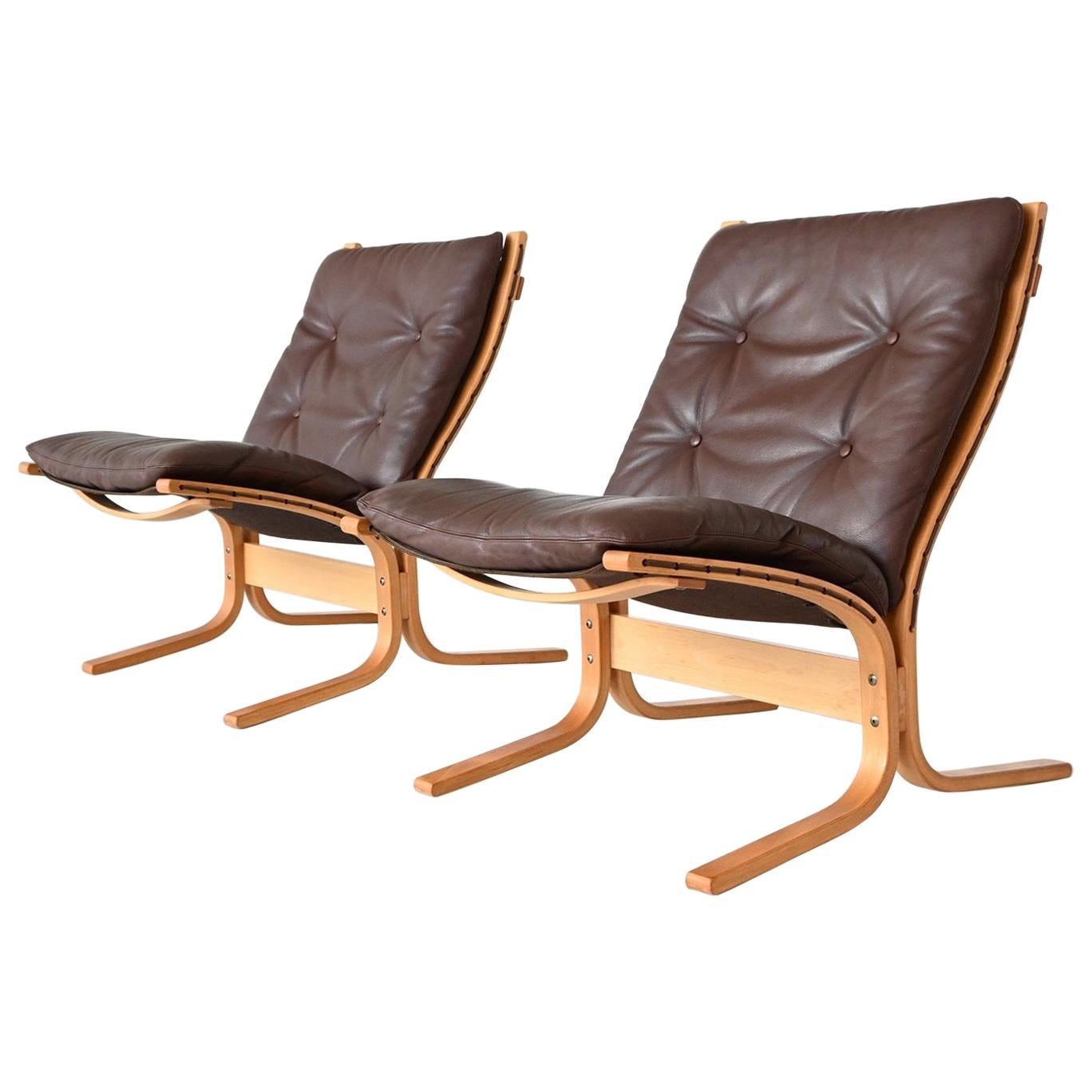 Ingmar Relling Siesta Low Back Lounge Chairs Westnofa, Norway, 1960