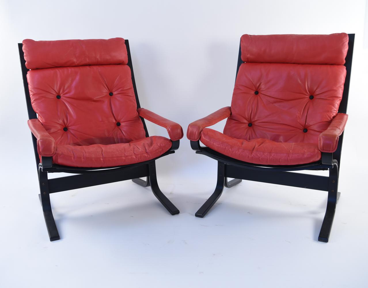 Ingmar Relling Siesta Pair of Lounge Chairs and Foot Stool  5