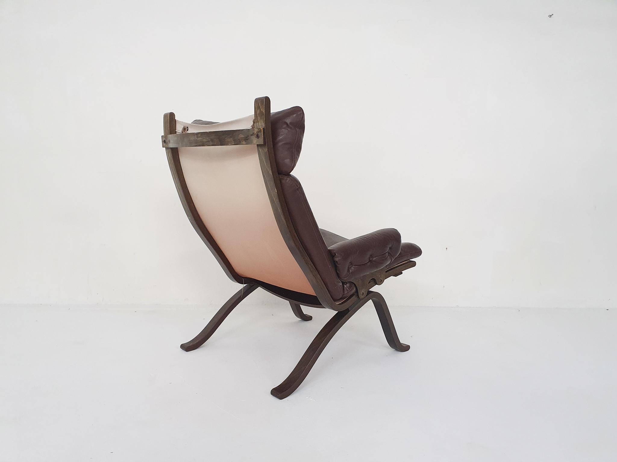 Late 20th Century Ingmar Relling Style Lounge Chair, Norway, 1970's For Sale