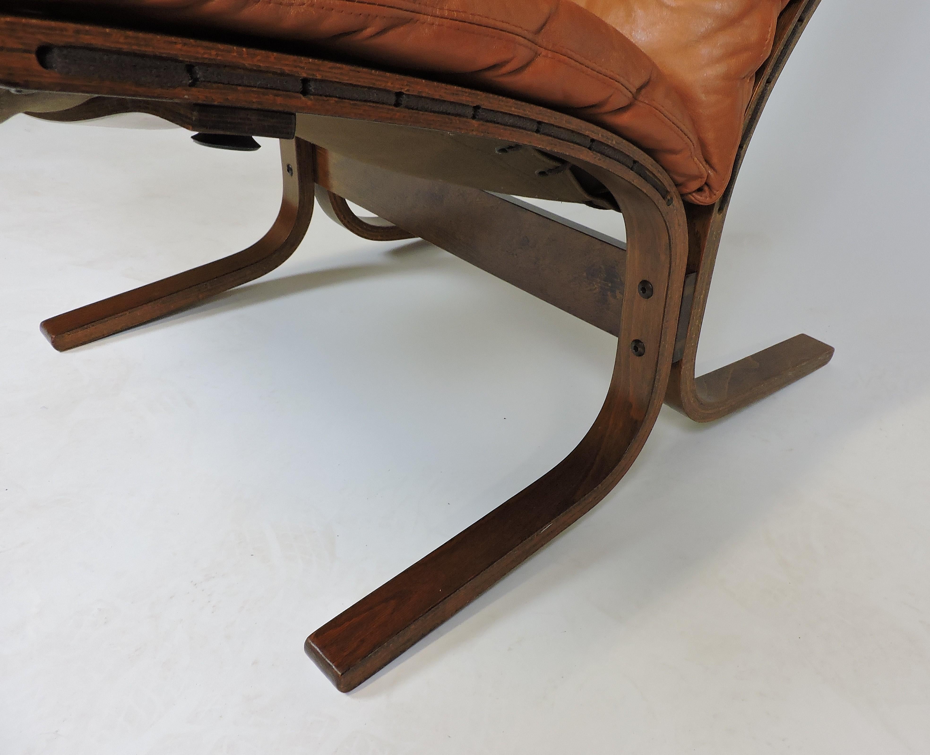 Ingmar Relling Danish Modern Siesta High Back Sling Lounge Chair by Westnofa 1