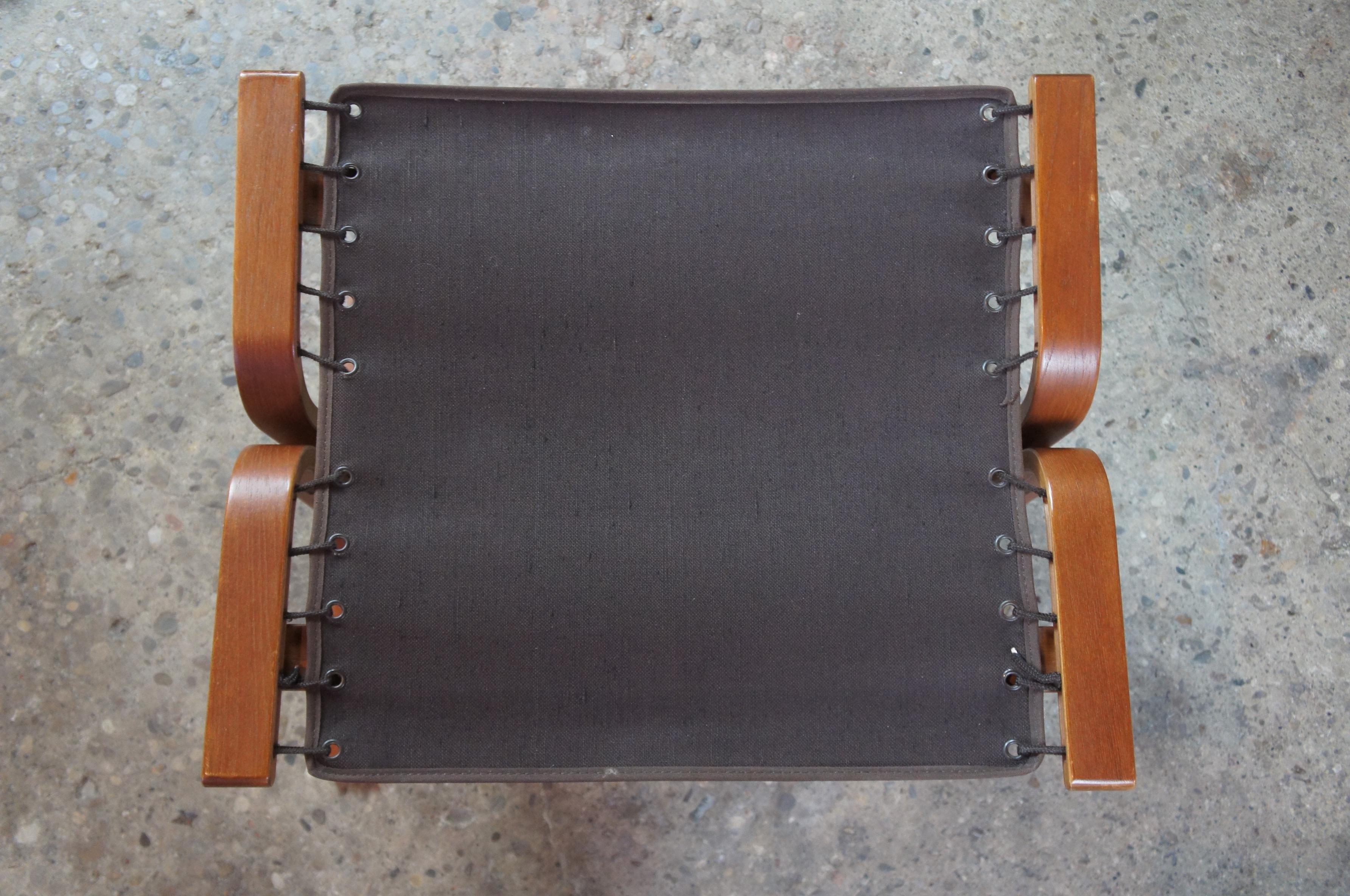Ingmar Relling Westnofa Leather Lounge Flex Armchair Ottoman Scandinavian MCM 4