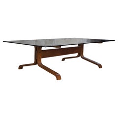 Ingmar Relling Westnofa Teak & Smoked Glass Siesta Coffee Table Rectangular MCM