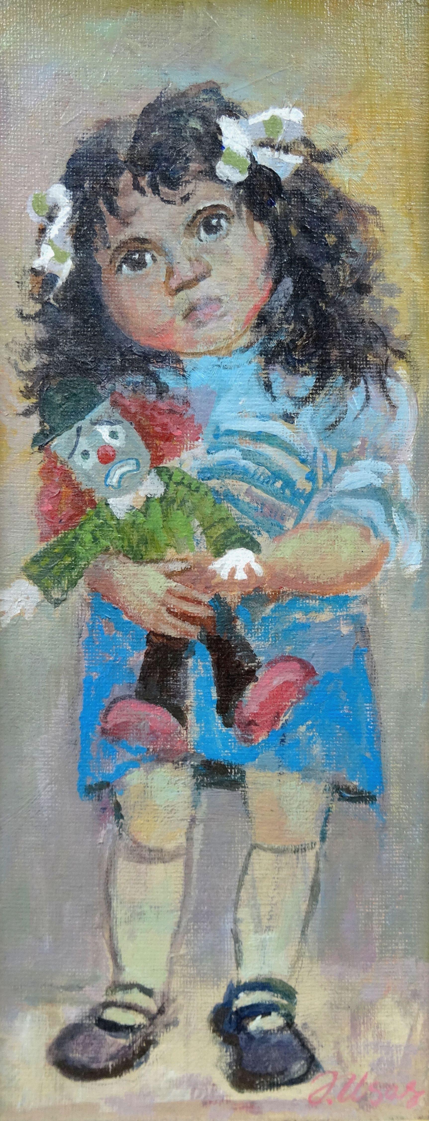 Clown. 2006, cardboard, acrylic, 32x14.5 cm