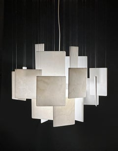 Ingo Decorative Ceiling Lamp in Bianco Carrara Marble by Bufalini Marmi