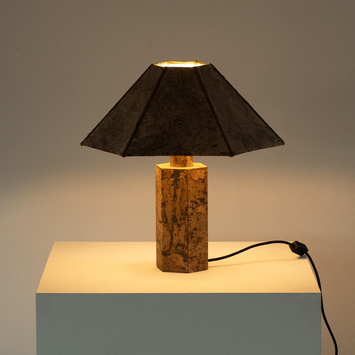 German Ingo Maurer Style Cork Lamp, circa 1970