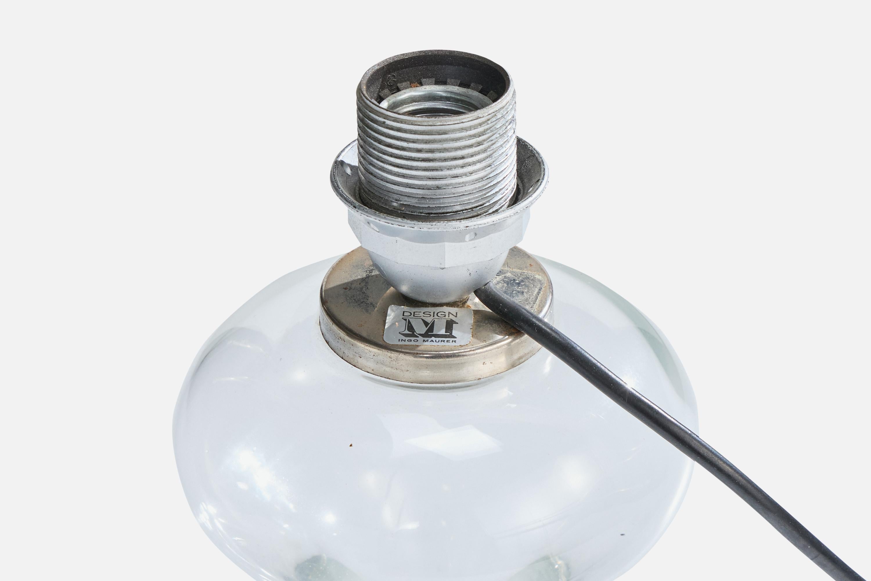 Late 20th Century Ingo Mauer, Table Lamps, Glass, Metal, Germany, 1970s For Sale