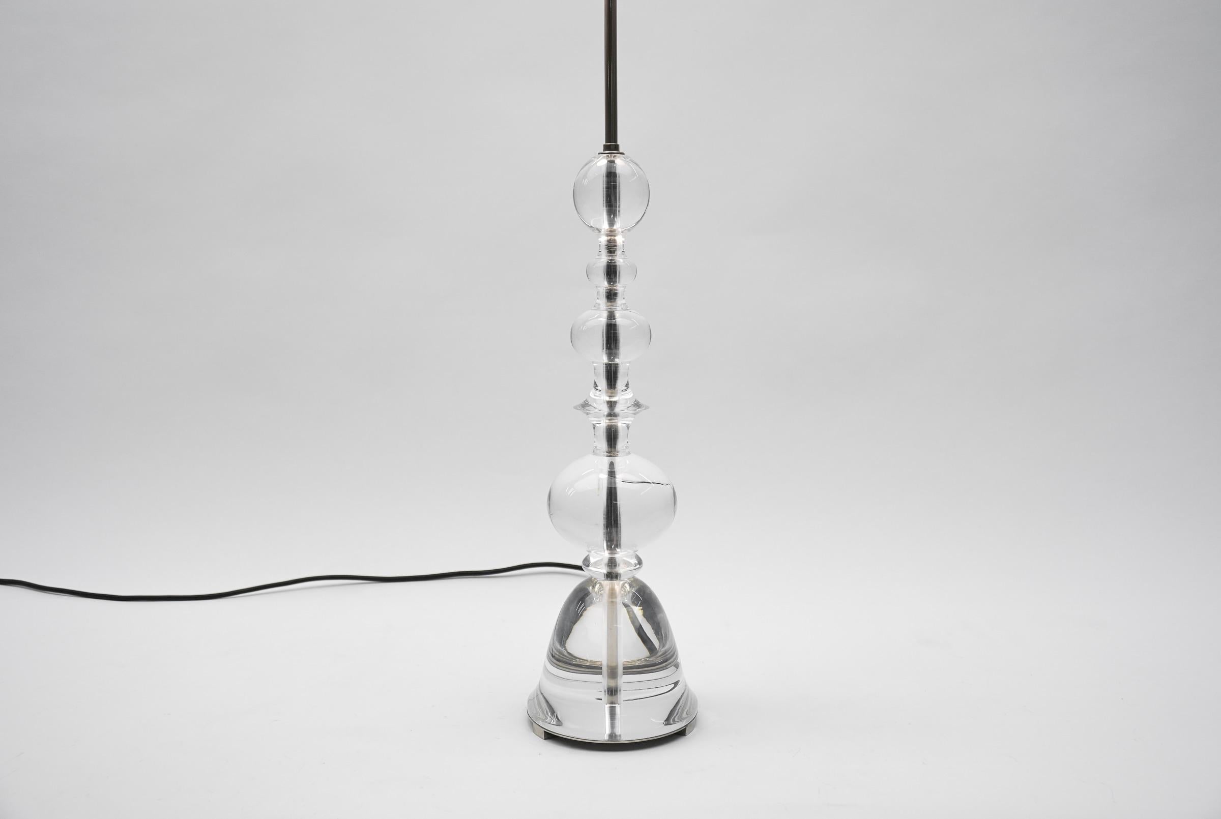 Metal Ingo Maurer Acrylic Table Lamp ML 9 T M-Design, 1960s Germany For Sale