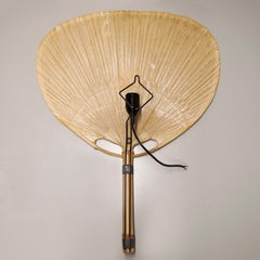 Ingo Maurer Bambus-Wandleuchte Uchiwa III 1973, 2er-Set, Uchiwa