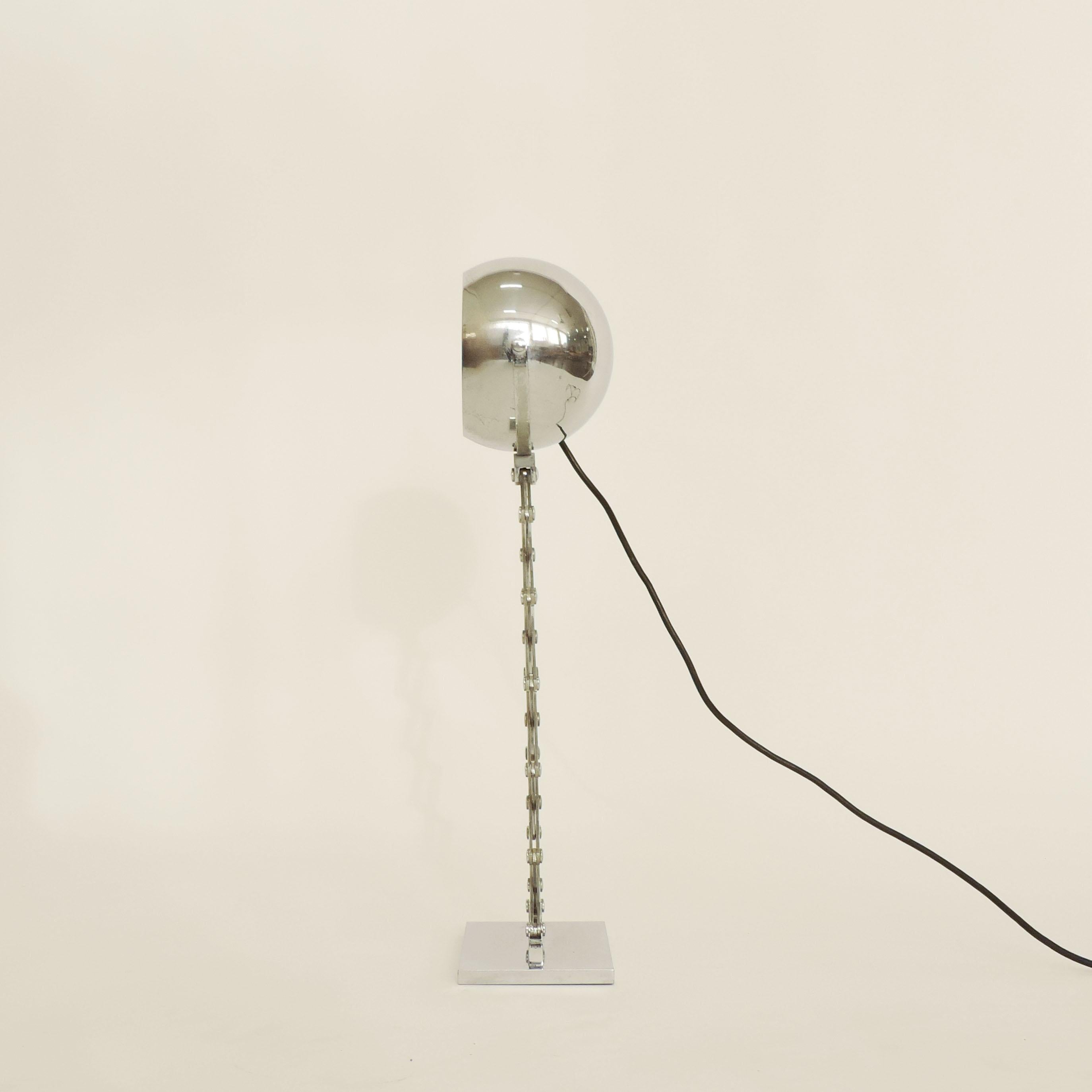 Mid-20th Century Ingo Maurer Chrome Scissor Table Lamp for Design M, Germany, 1968