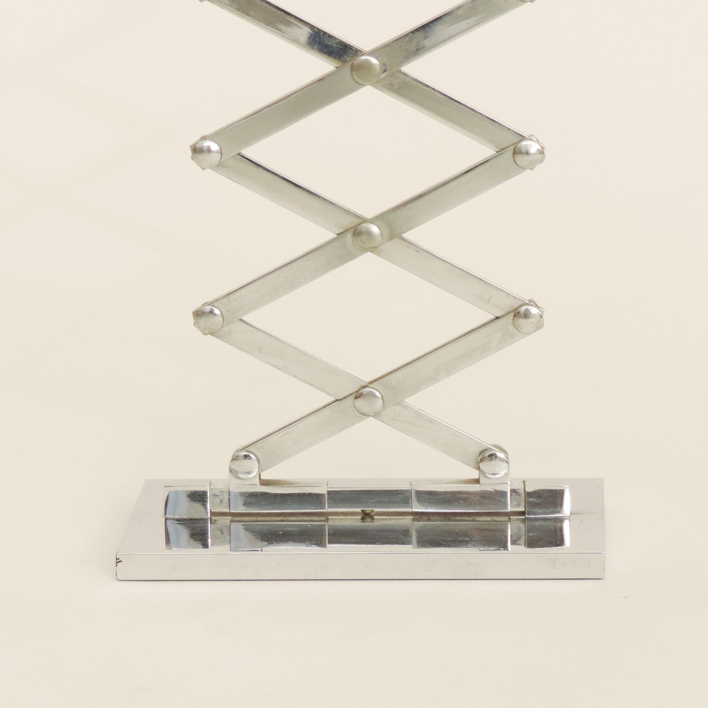 Steel Ingo Maurer Chrome Scissor Table Lamp for Design M, Germany, 1968