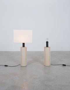 Ingo Maurer Lámparas de sobremesa de piel de ante sintética, Alemania, 1970