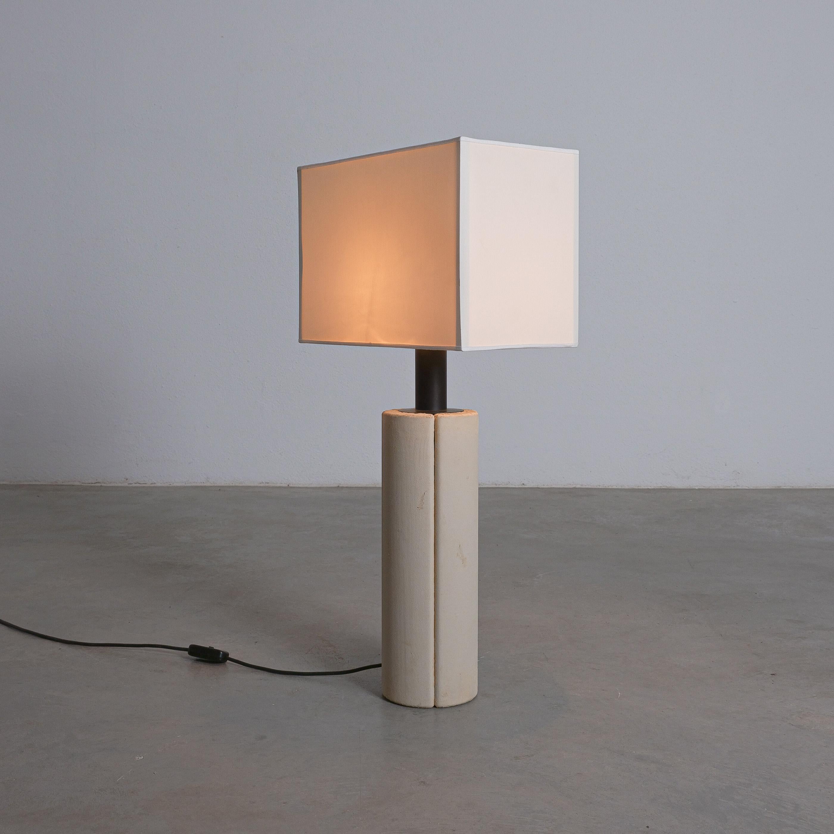 Late 20th Century Ingo Maurer Faux Suede Leather Table Lamps, Germany, 1970 For Sale