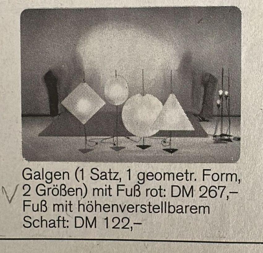 Ingo Maurer, floor lamp mod. Galgen, 1980 For Sale 5